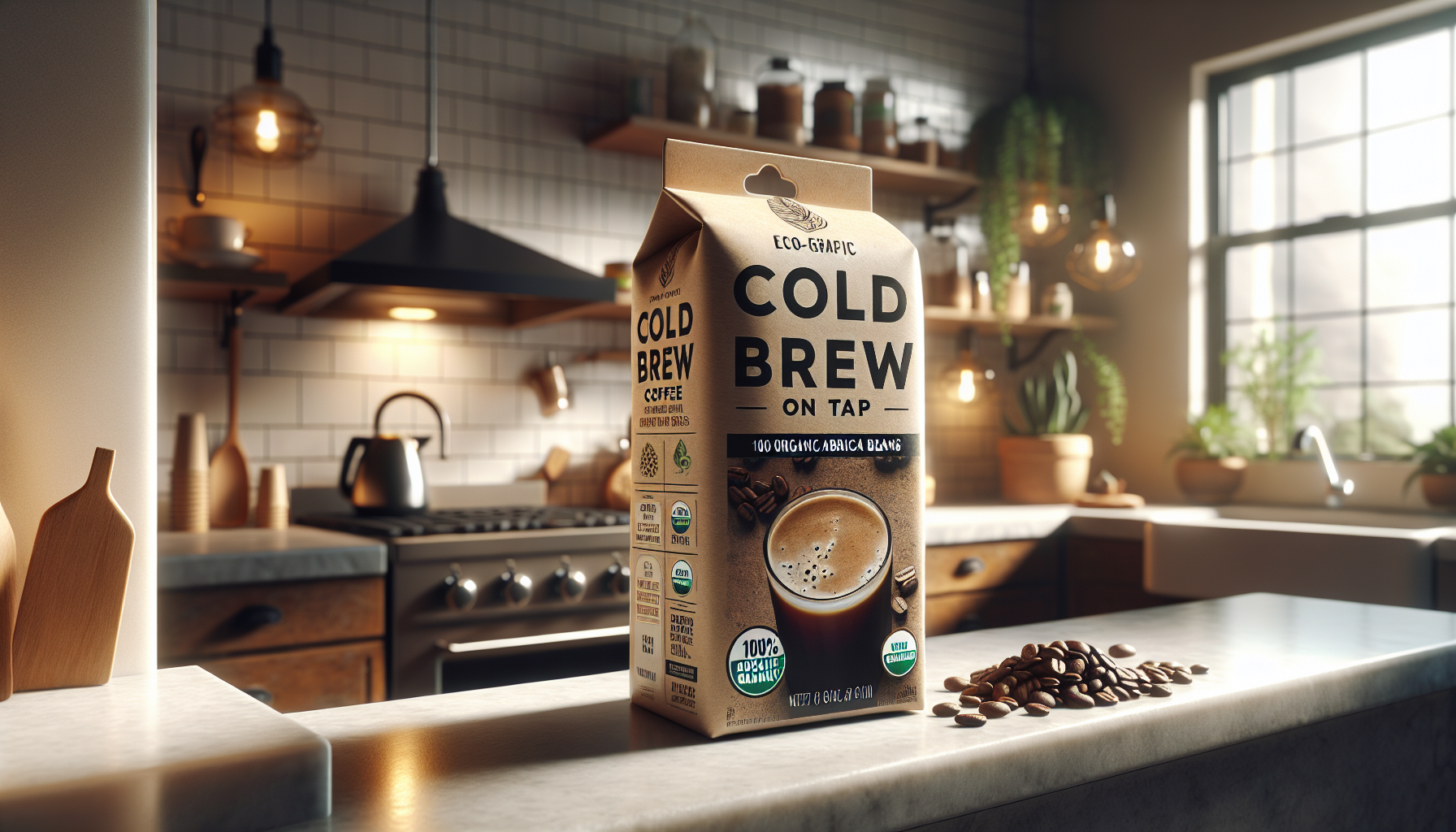 A package of cold brew coffee labeled 