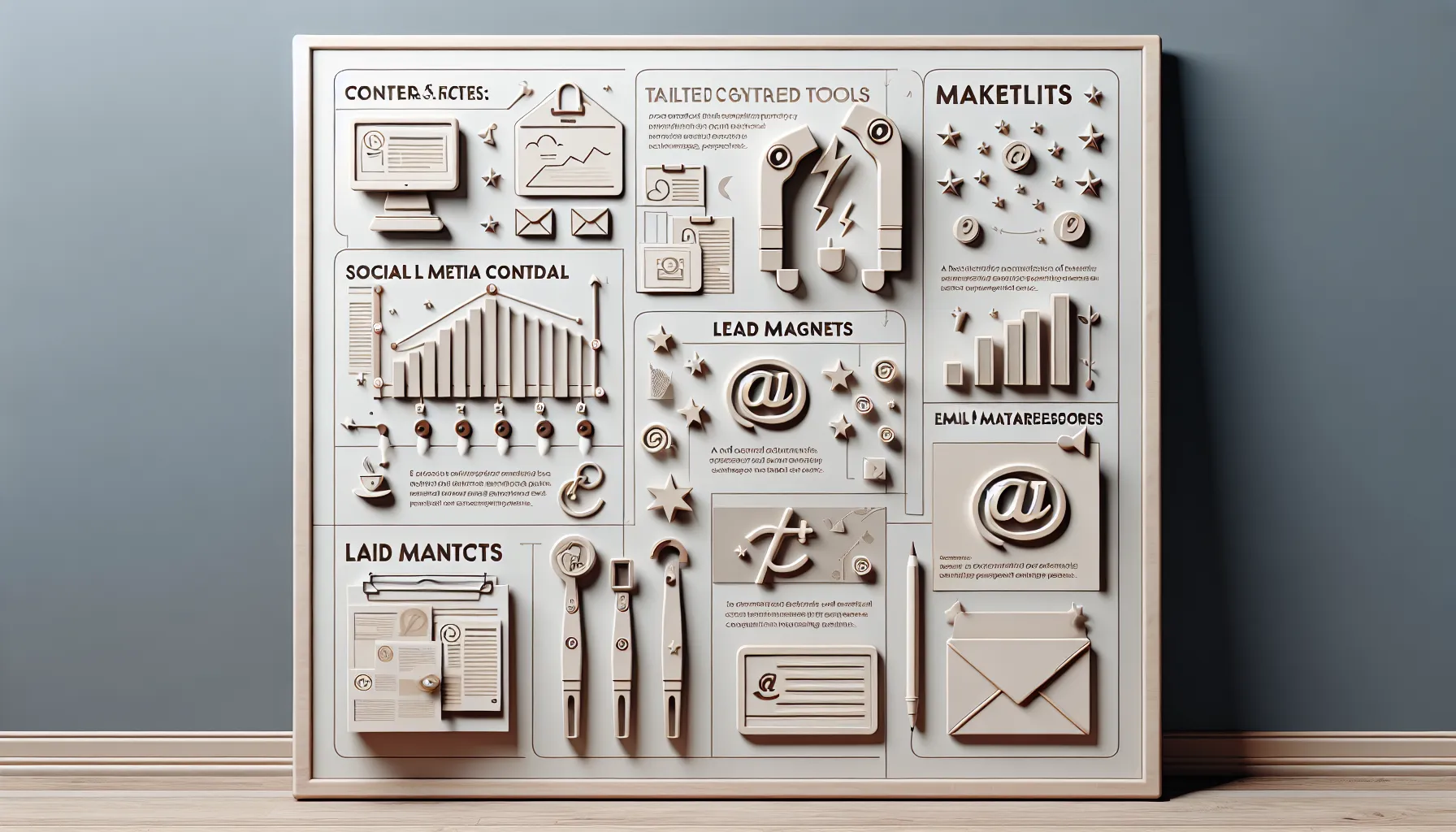 A creative display illustrating the relationship between coffee and contracts in a business setting.