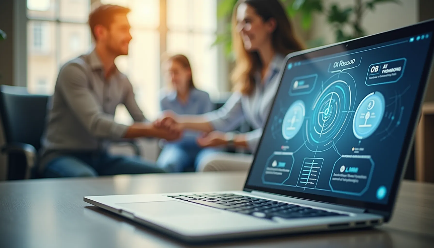 A laptop displaying data analytics, posing the question: Does GPT good for SEO?